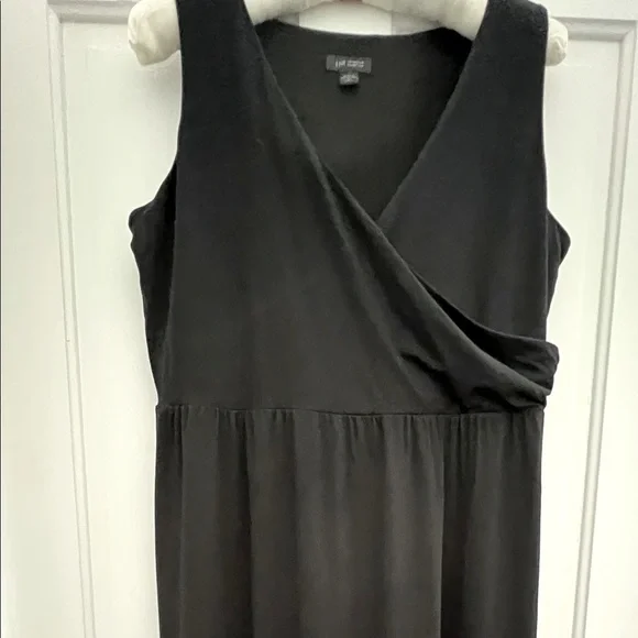 EUC J Jill Wearever Collection Wrap Style Maxi Dress; Black Havana Floral - Picture 2 of 8